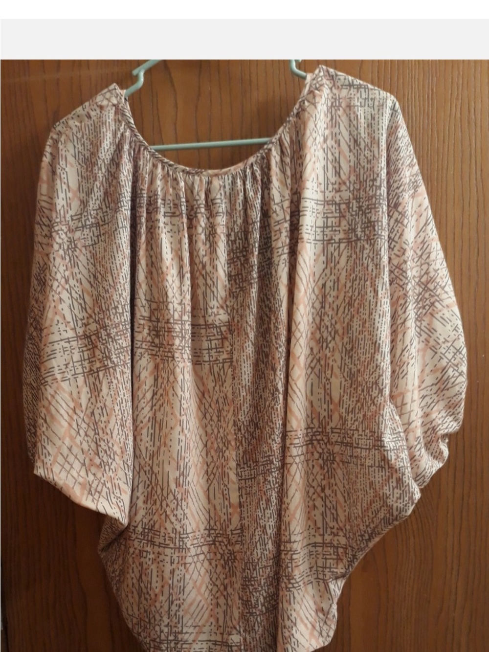 a.n.a Beige and Brown Abstract Print Tunic Top